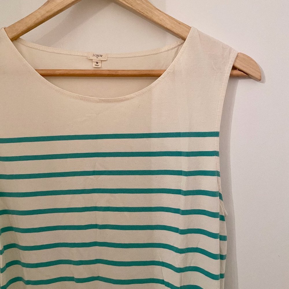 jcrew // striped elastic waist tank dress